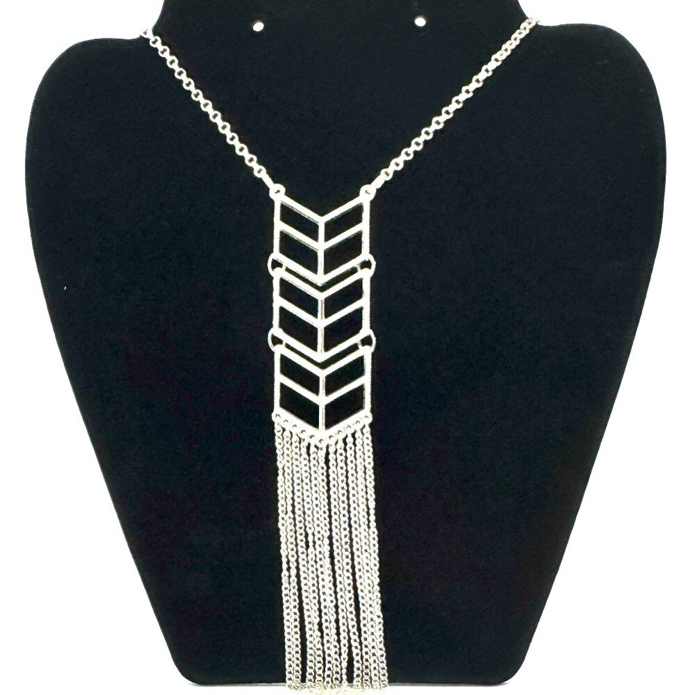 Long Boho Chevron Necklace